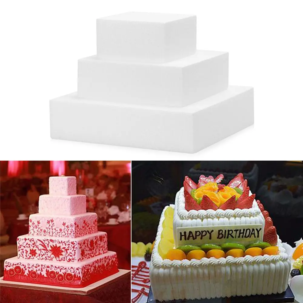 4/6/8/ inch DIY Styrofoam Bakeware Practice Model Cake Dummy Baking Mold Foam Cake Mould