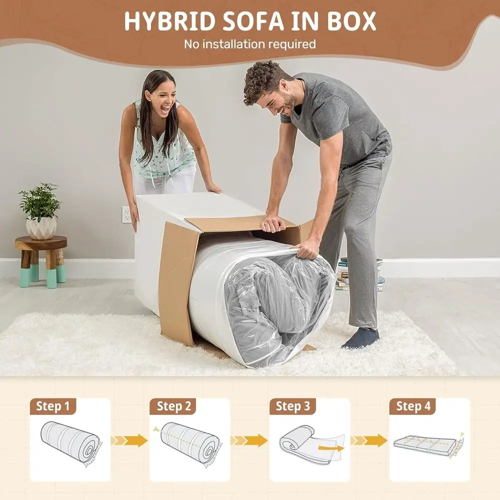 أريكة Cloud Loveseat، لا تتطلب تجميع أرائك مريحة ذات مقعد عميق قطعة واحدة لغرفة المعيشة وغرفة النوم والشقة #3