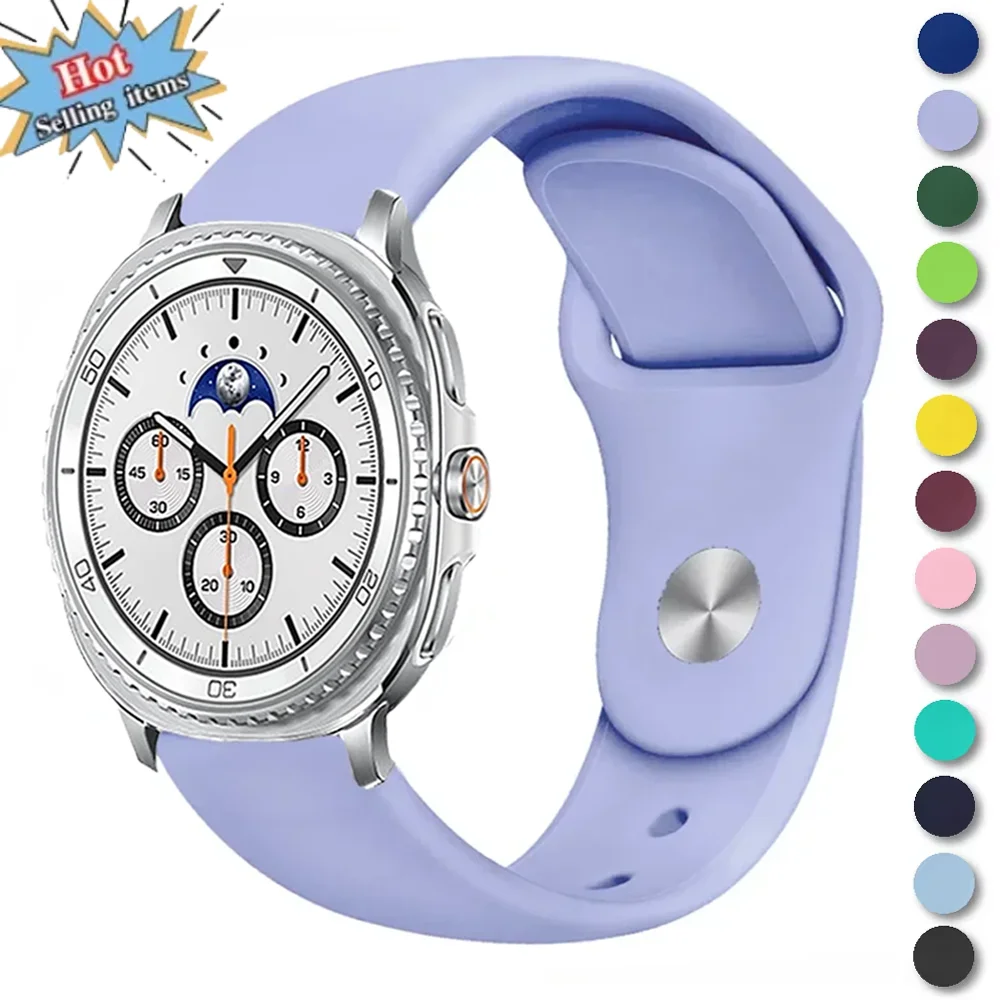スポーツシリコンストラップ Samsung Galaxy Watch 8/クラシック 46mm 44/40mm ブレスレットバンド Samsung Galaxy Watch 8-7 Ultra 47mm ベルト用