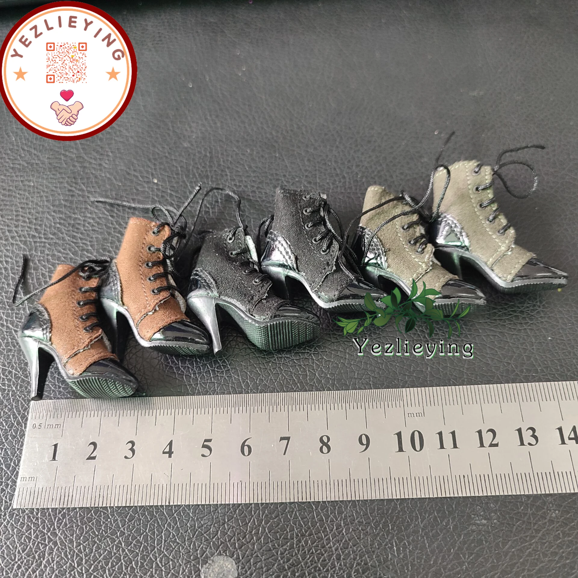 In Store 1/6 Scale ZY1007 Combat Boots 3cm Sole Length Shoes Lace-up Boots For 12Inch Soldiers Body Action Figures Accessories