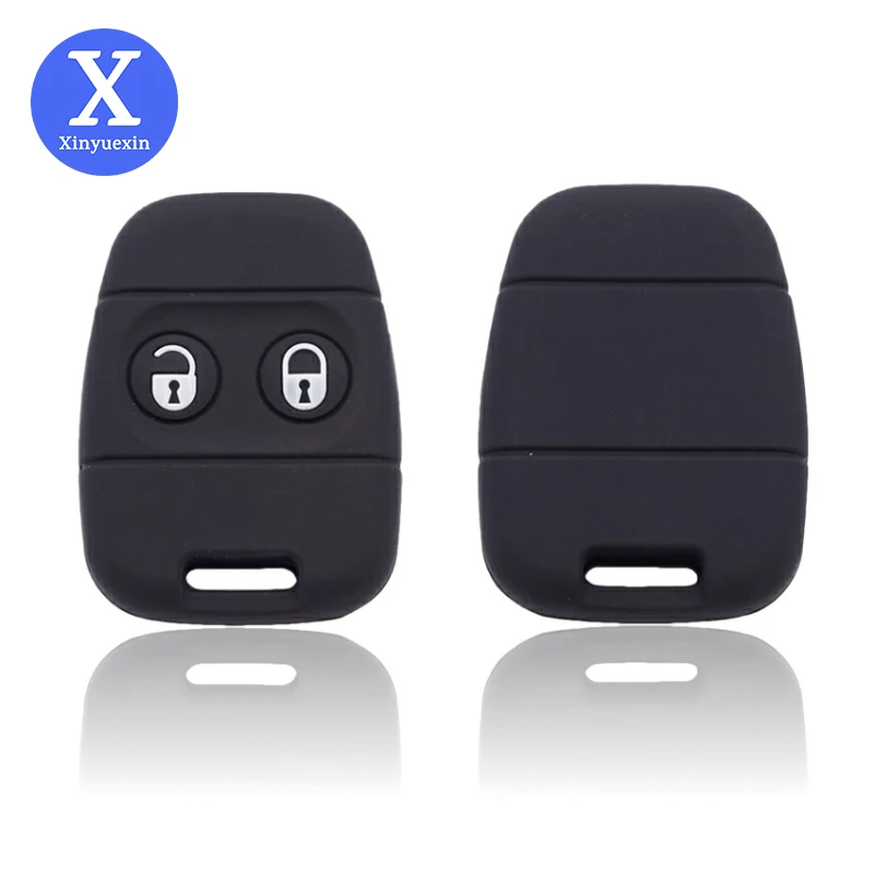 

Xinyuexin Silicone Car Key Cover Case for Rover MG for Land Rover Defender Freelander 2Buttons Remote Alarm Key Shell Holder