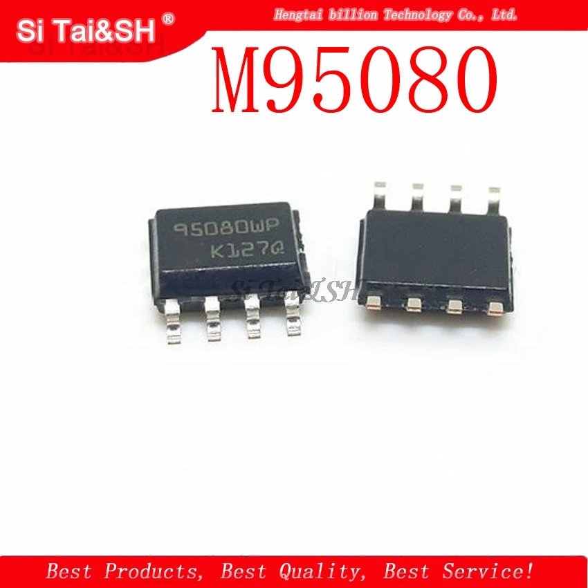 10pcs/lot M95080-WMN6TP 95080WP 95080 EEPROM 8KBIT 10MHZ SOP8 IC