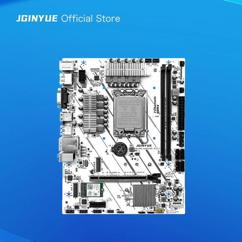 

Материнская плата JGINYUE H610M, LGA 1700, Поддержка Intel Core i3/i5/i7/i9, 12-й 13-й процессор, двухканальная Память DDR4 H610M, игровой Wi-Fi