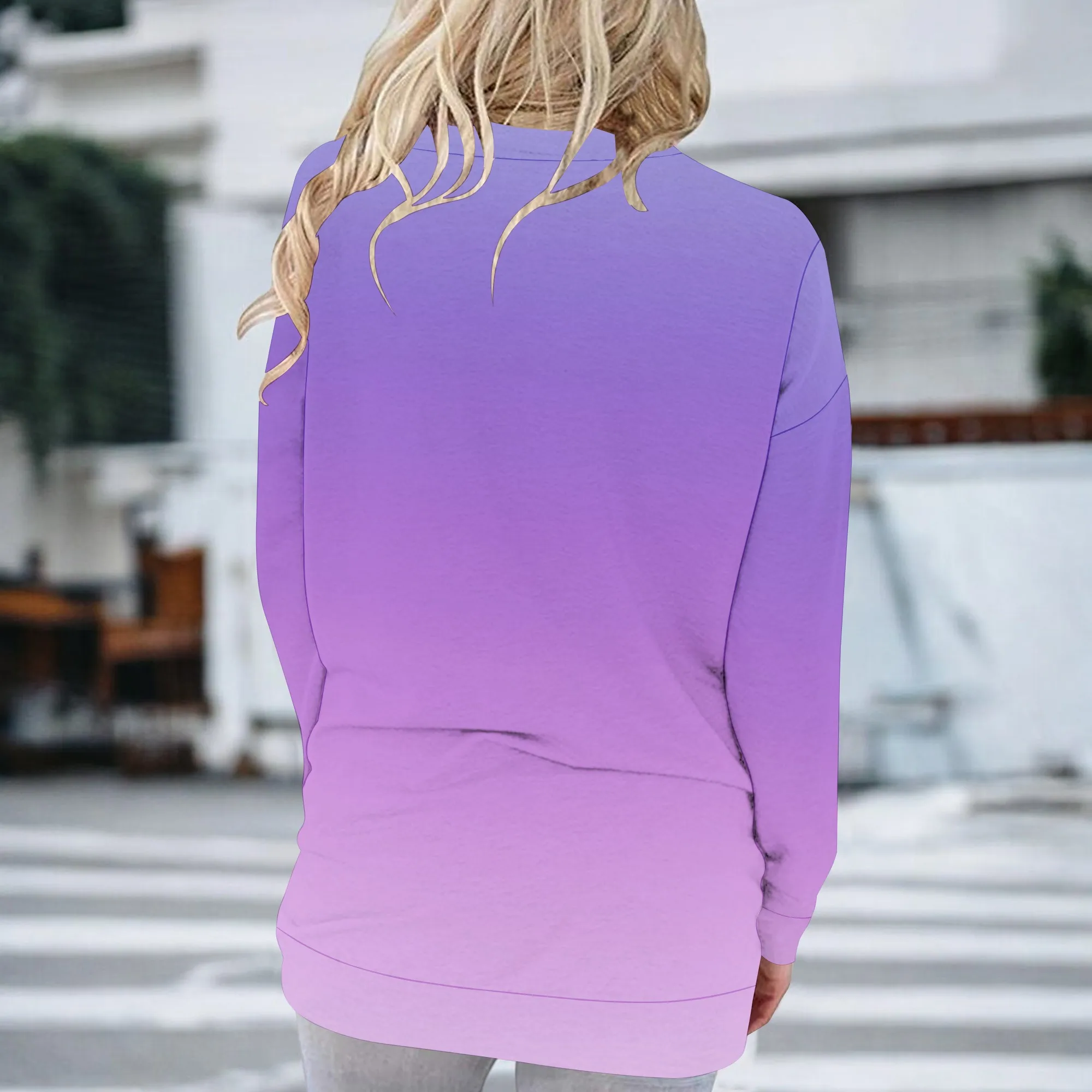 Moletons femininos com gola redonda e ajuste solto para mulheres camisas de manga comprida pulôver