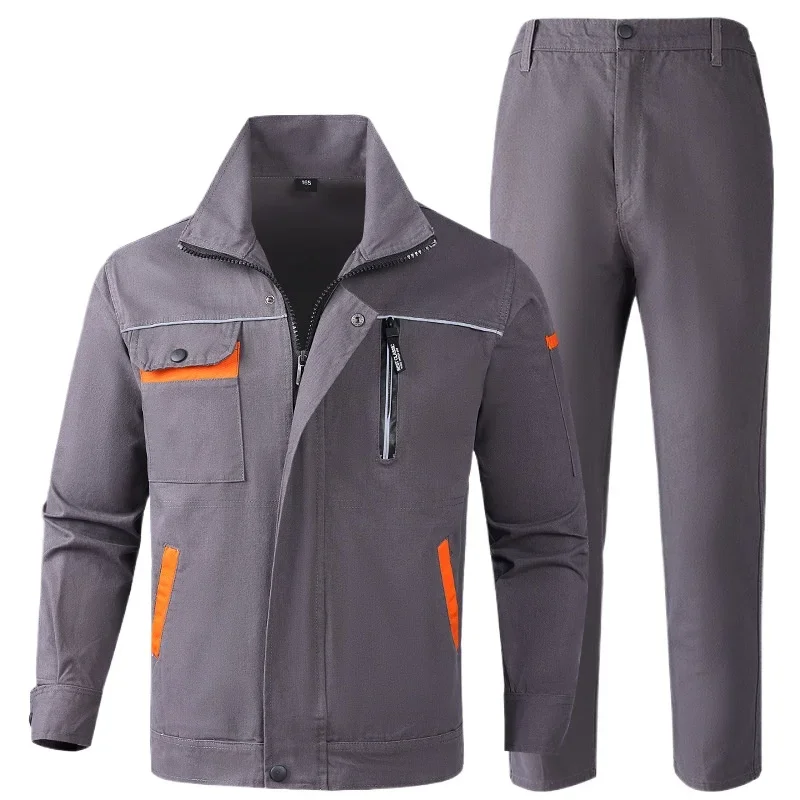 

Хлопковая весенне-осенняя светоотражающая полоса, защита от ожогов, защита от порезов, износостойкая спецодежда, одежда для мастерской, рабочая одежда