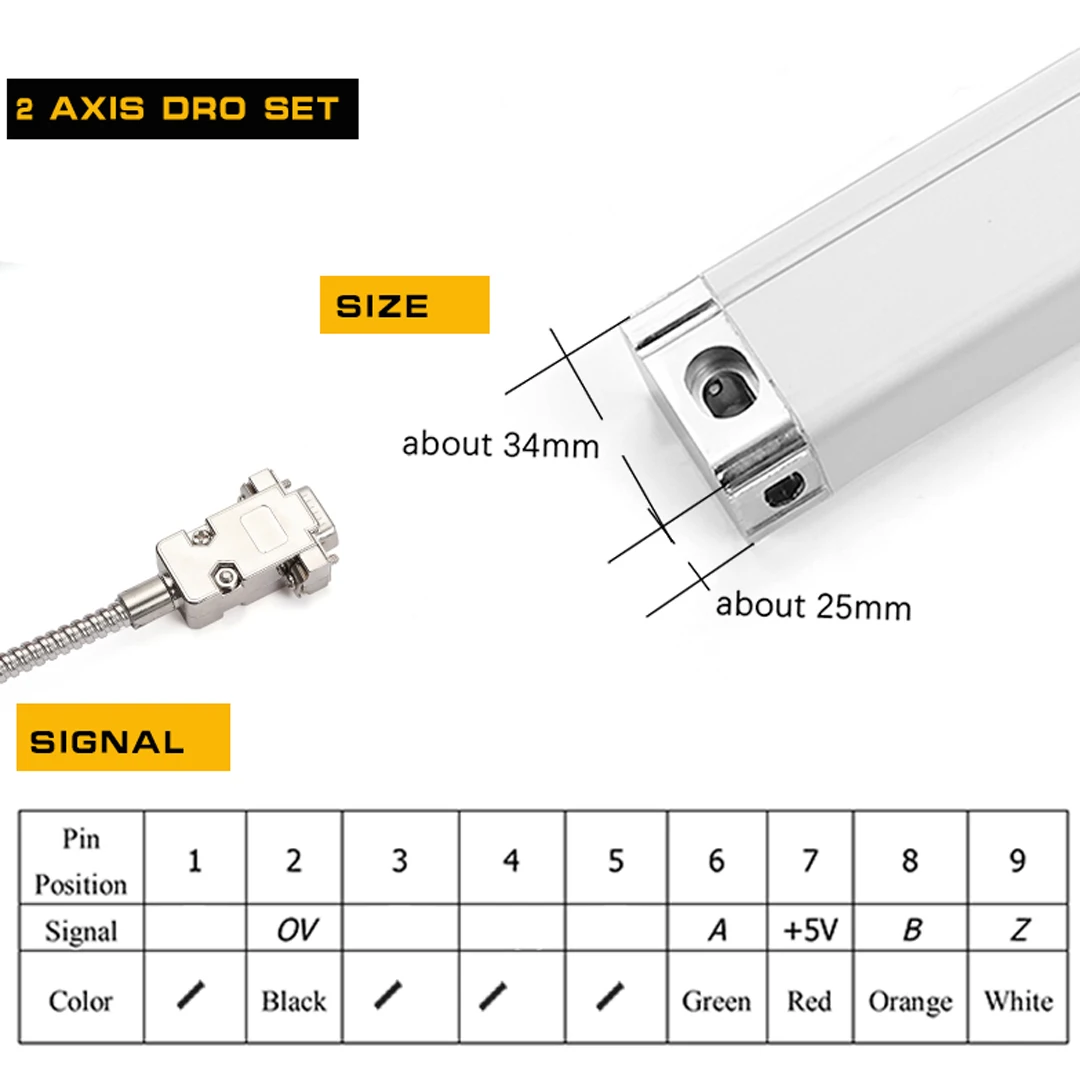 Cnc Linear Scale Grating Ruler Digital Dro Caliper Turning Lathe Milling KA300 5UM  Ttl Milling Machine Measuring Instruments