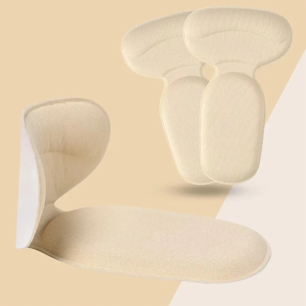 

New T Shape Foot Heel Pad Large Shoes to Small Non Slip Silicone Insert Insole Adjustable Elastic High Heels Inserts Women Shoes