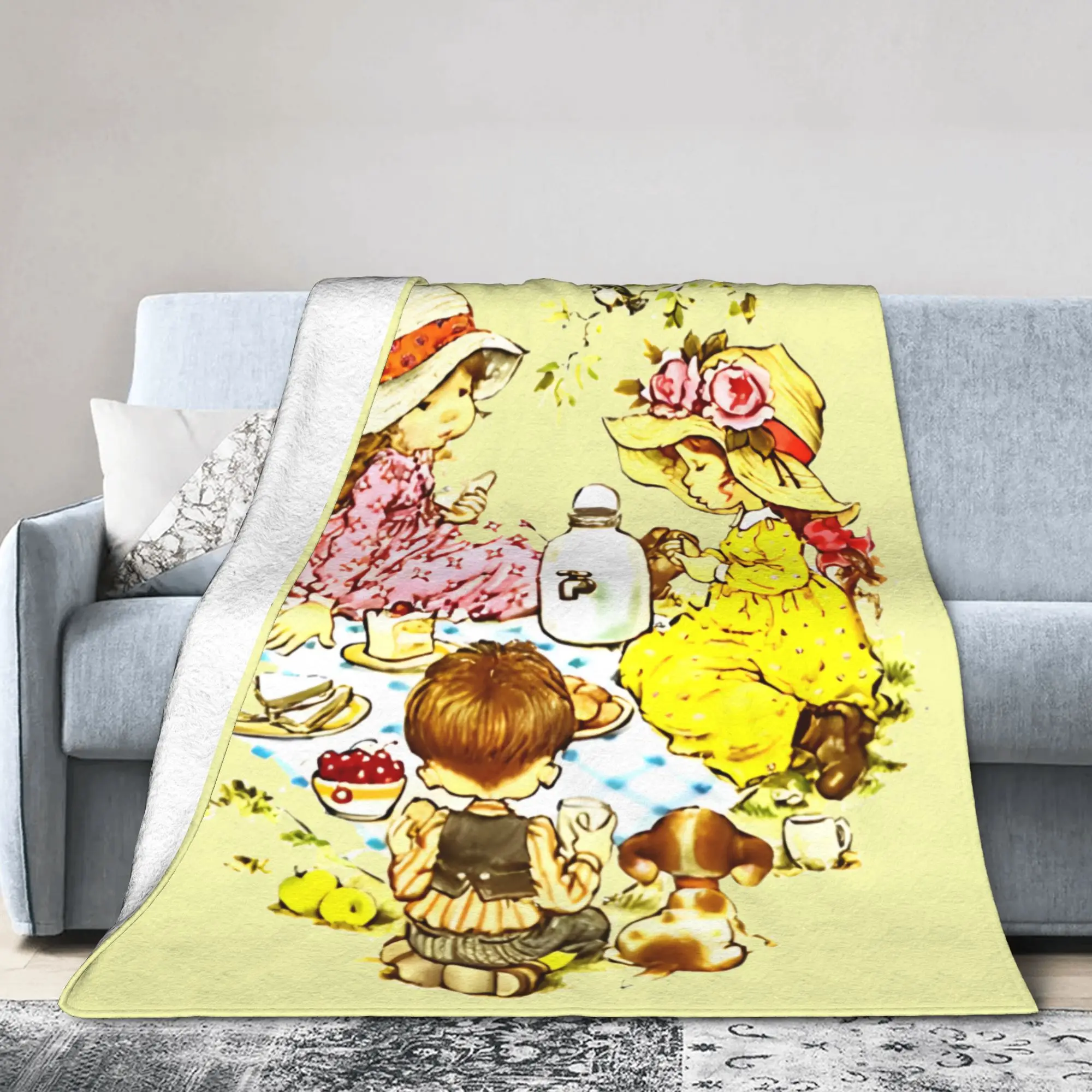 Sarahs Kays  Picnic Plush Blanket  Awesome Throw Blanket for  Sofa Bedding Lounge 150*125cm Bedspread,