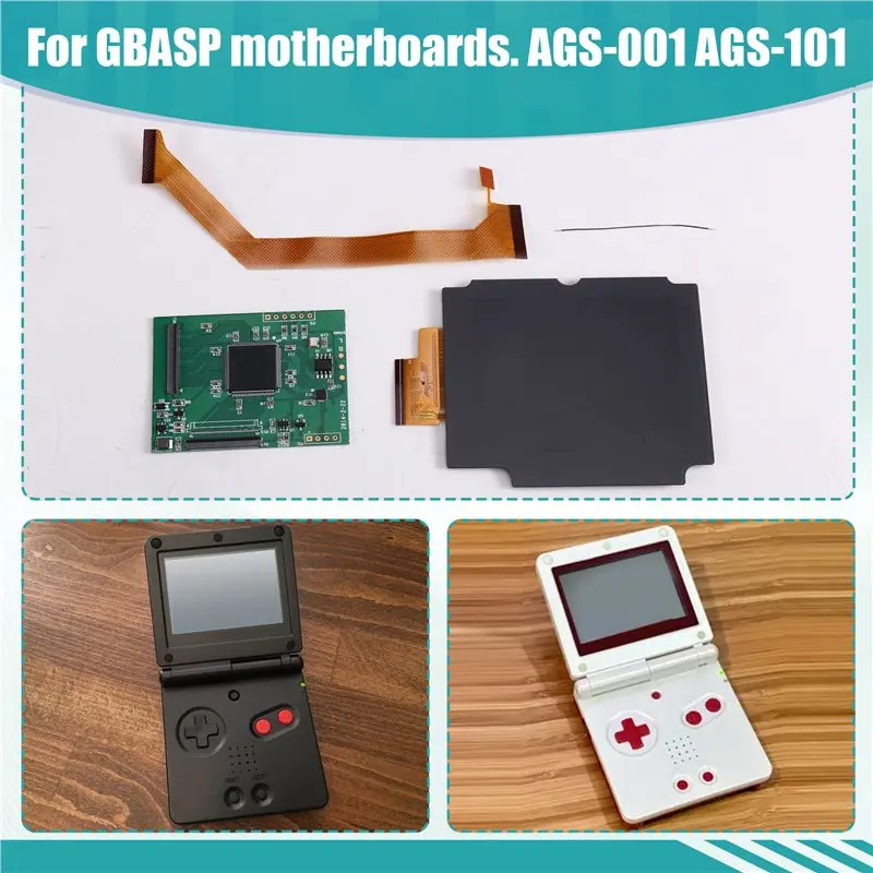 B27B New IPS LCD 2.9" High Brightness LCD And Shell Kit For Gameboy Advance SP No-Cut Design- GBASP Compatible Need