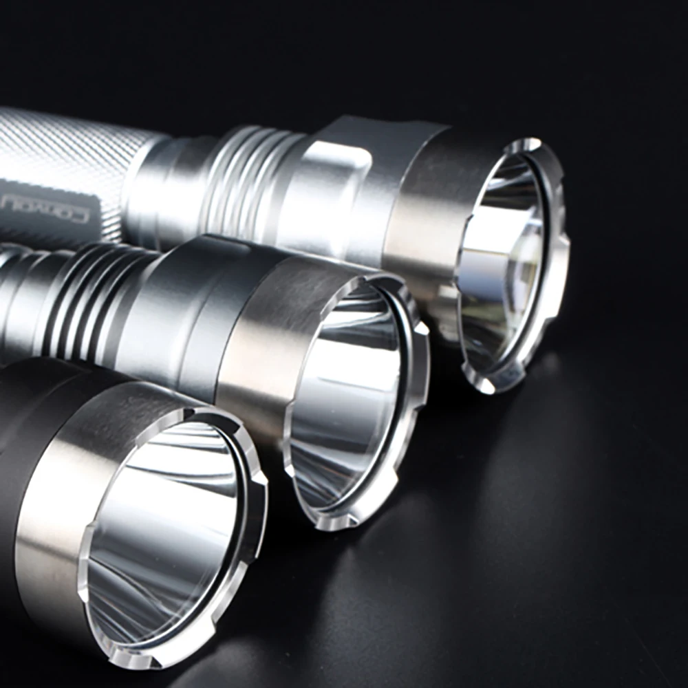 Conovy Lunetta in Acciaio Inossidabile per Torcia C8 e C8 + M21A per Caccia da Campeggio Pesca Linterna Torcia a Led C8 Plus Latarka