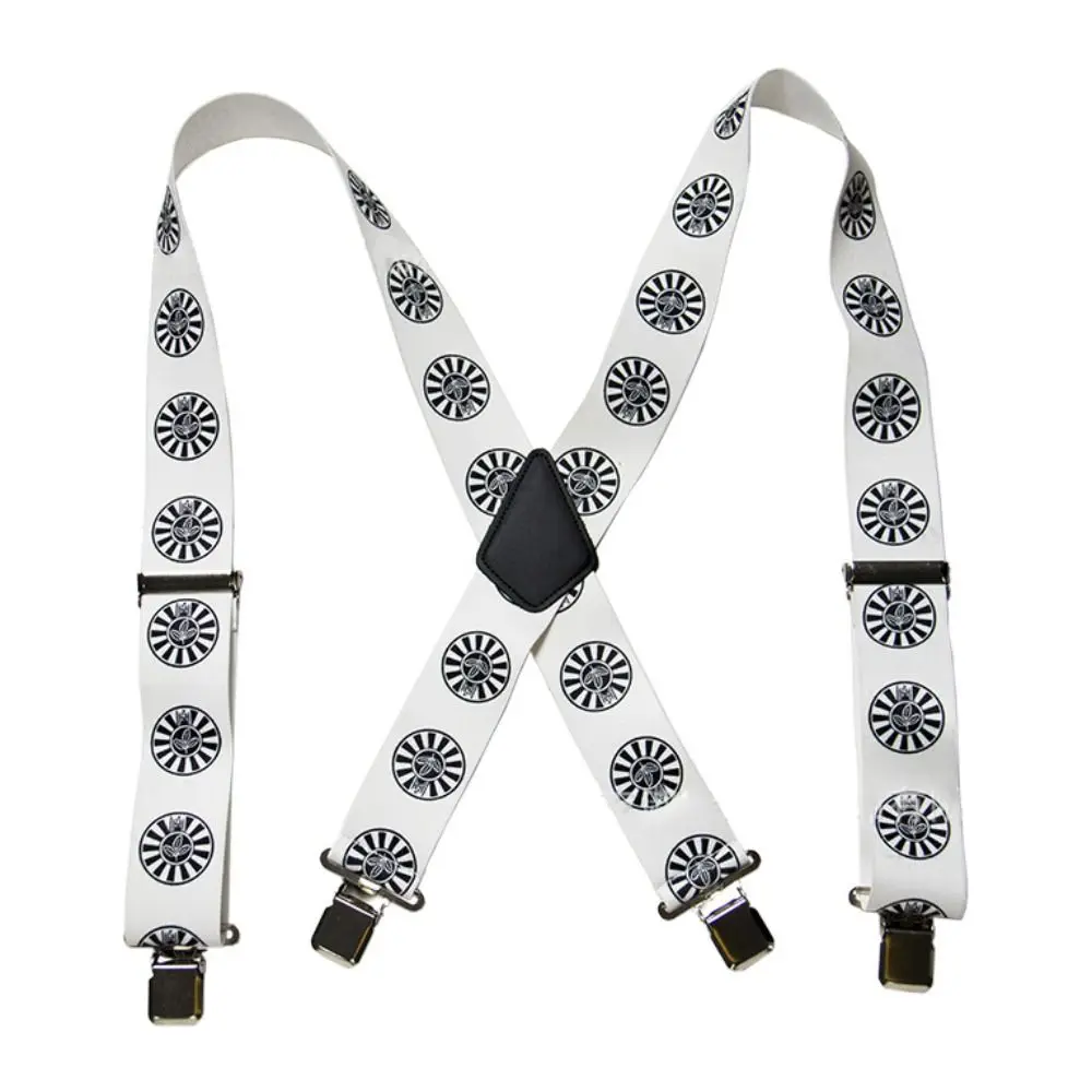 موضة توسيع الرجال الحمالات X-الظهر مطاطا بنطلون الأقواس 4 مقاطع قوية قابل للتعديل الحمالات الأشرطة الطرف #1