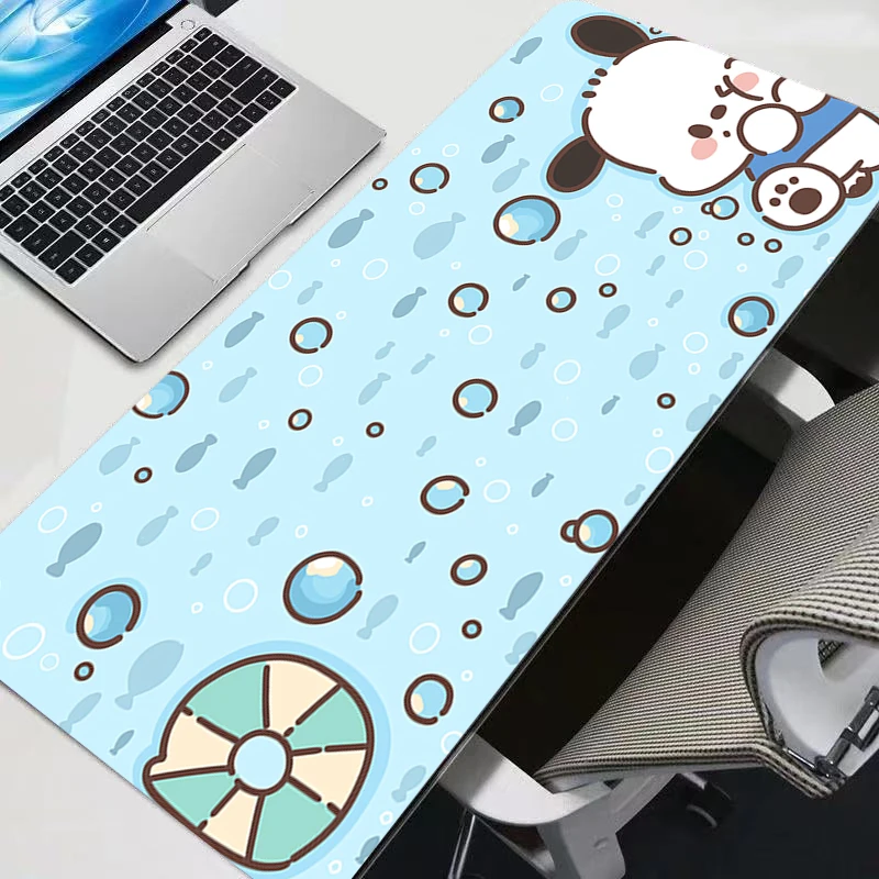 Tapis de souris Pochacco e-sports joueurs Anime Carpe PC Gamer ordinateur Mausepad Varmilo clavier accessoires de jeu tapis de bureau étendu