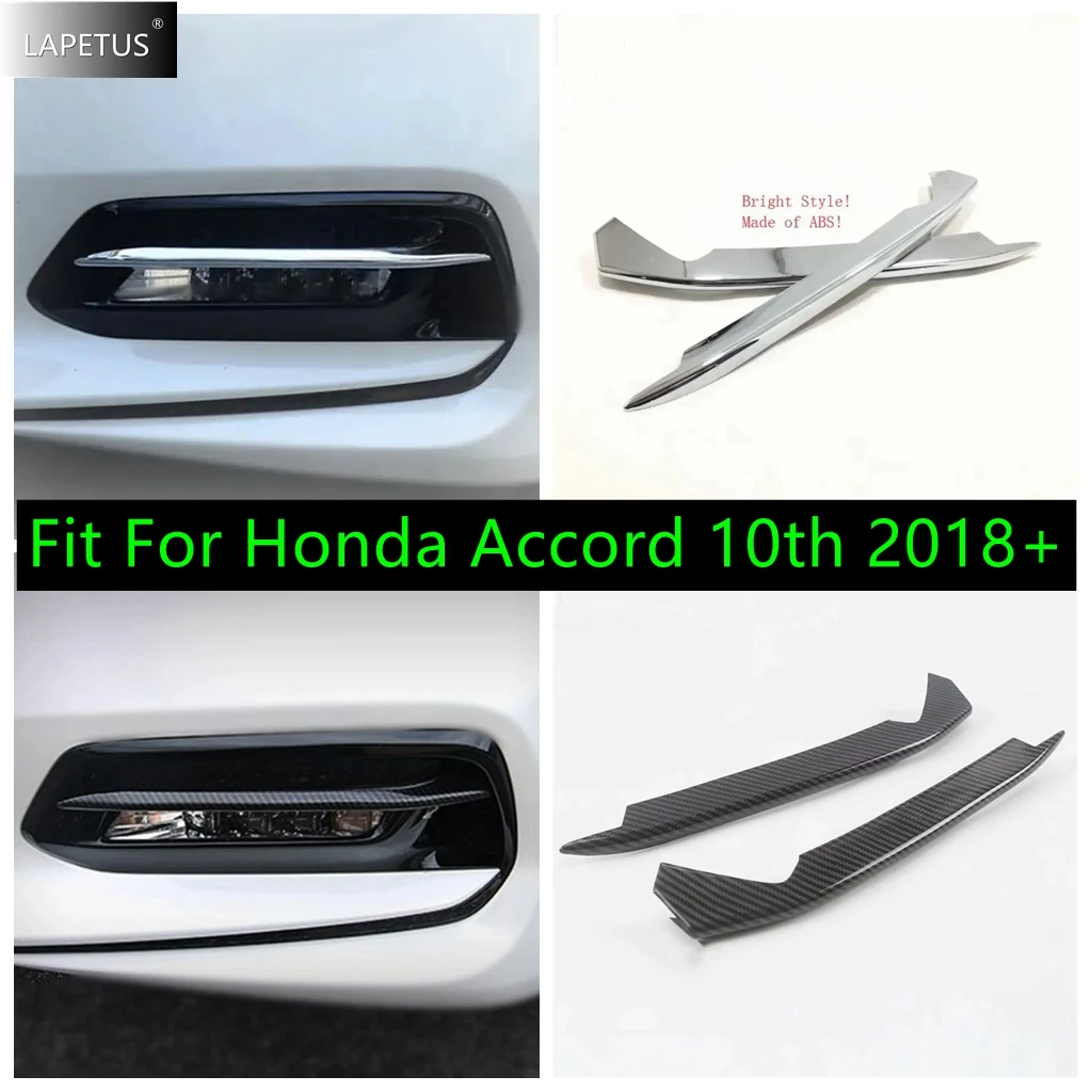 

ABSBCar Front Fog Lights Foglights Lamps Eyelid Eyebrow Cover Trim For Honda Accord 10th 2018 - 2022 Exterior Accessories Parts