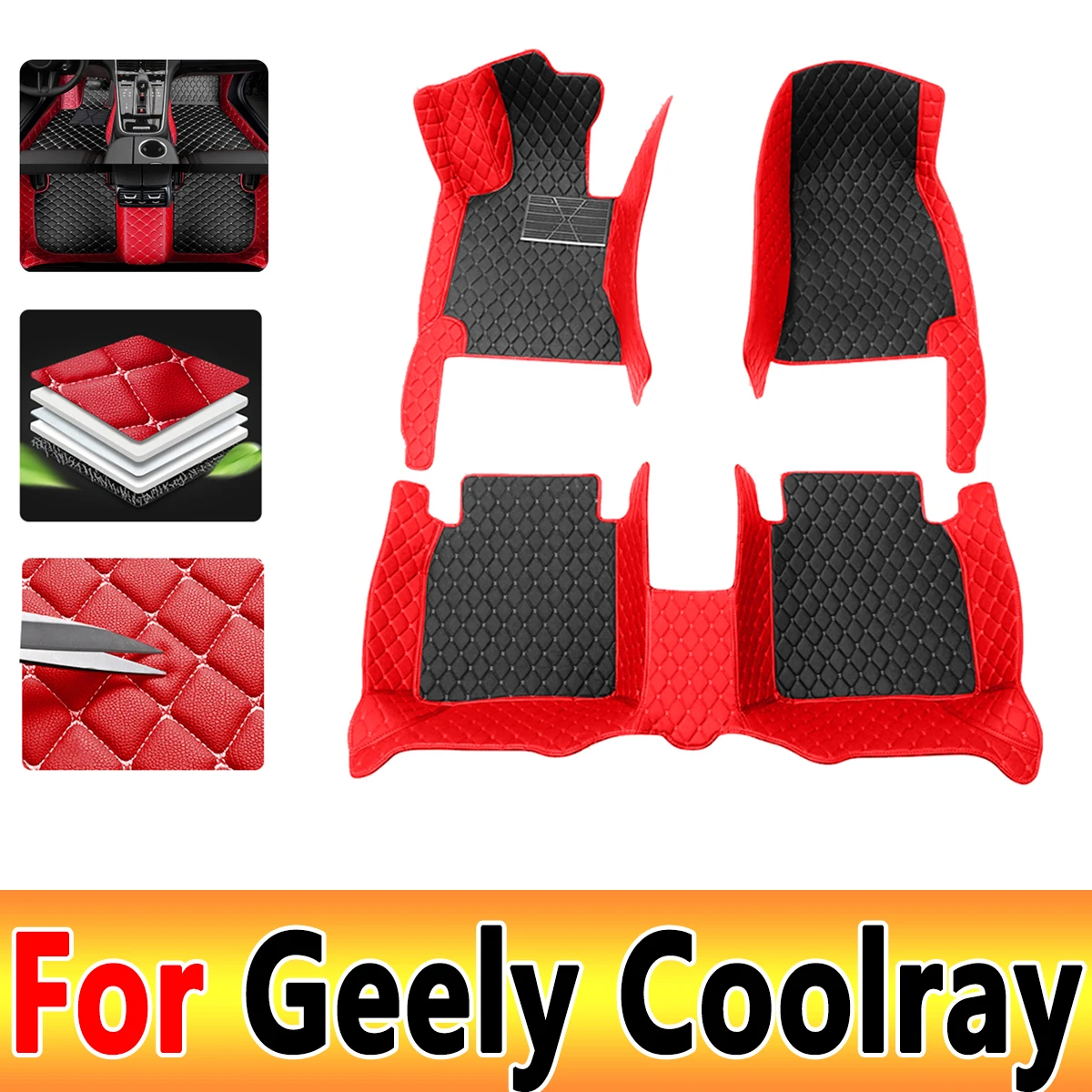 

Car Floor Mats For Geely Coolray 2019 2020 2021 2022 Custom Auto Foot Pads Automobile Carpet Cover Interior Accessories