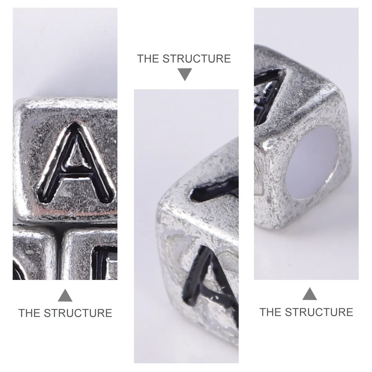 

300Pcs Jewelry Making Square Bead DIY Accessories Kit for Mother's Day Gift Handmade Love Word Bracelet Decoration