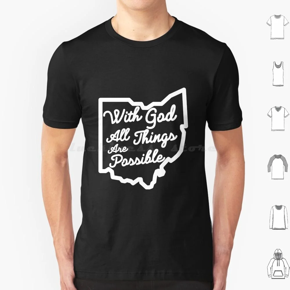 All Things Are Possiblle T Shirt Big Size 100% Cotton Jesus Christianity Revival Holy Spirit Prayer Faith