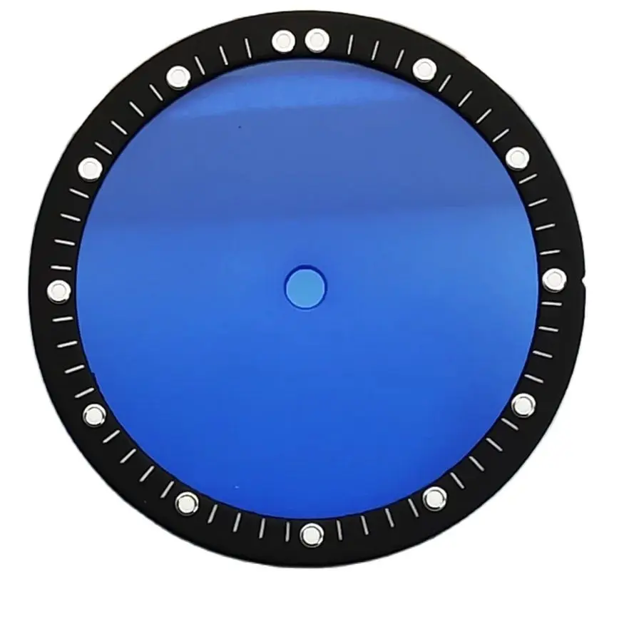 28.5MM Transparent Color Dial Green Luminous for NH35/36/38/70/4R Movement Watch Accessories Watch Dial