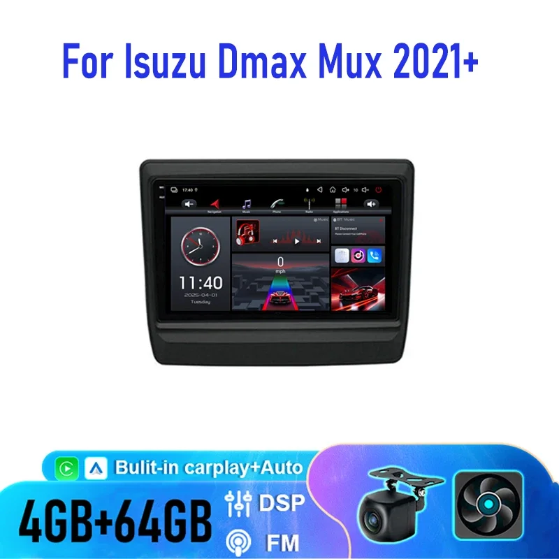 Carplay Screen for Car, 9inch Carplay Car Radio For Isuzu Dmax Mux 2021+ with Mirror Link/Backup Camera/GPS Navigation