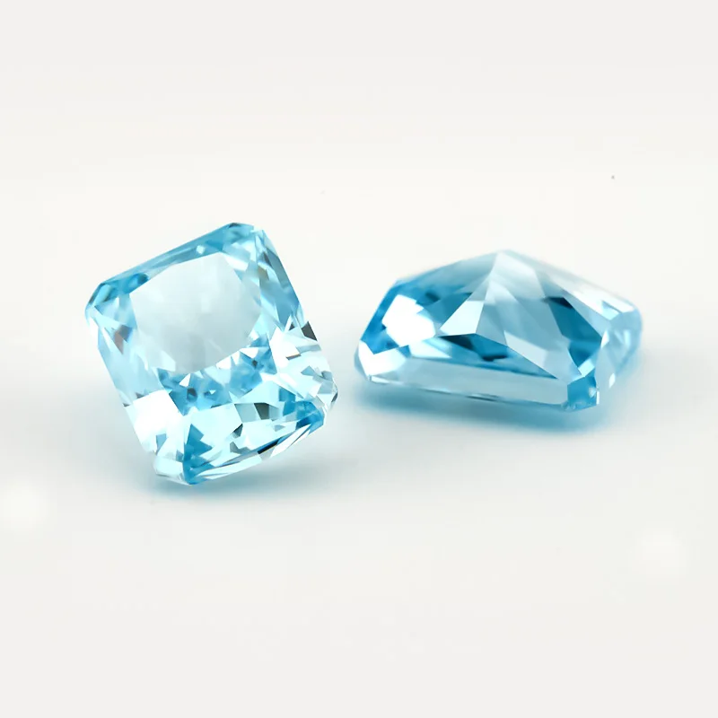 2 Stück 4x6mm~8x10mm achteckige, strahlende, Crushed-Ice-Schliff-Zirkonia-Steine 5A, lose synthetische CZ-Edelsteine für die Schmuckherstellung – Detail 38
