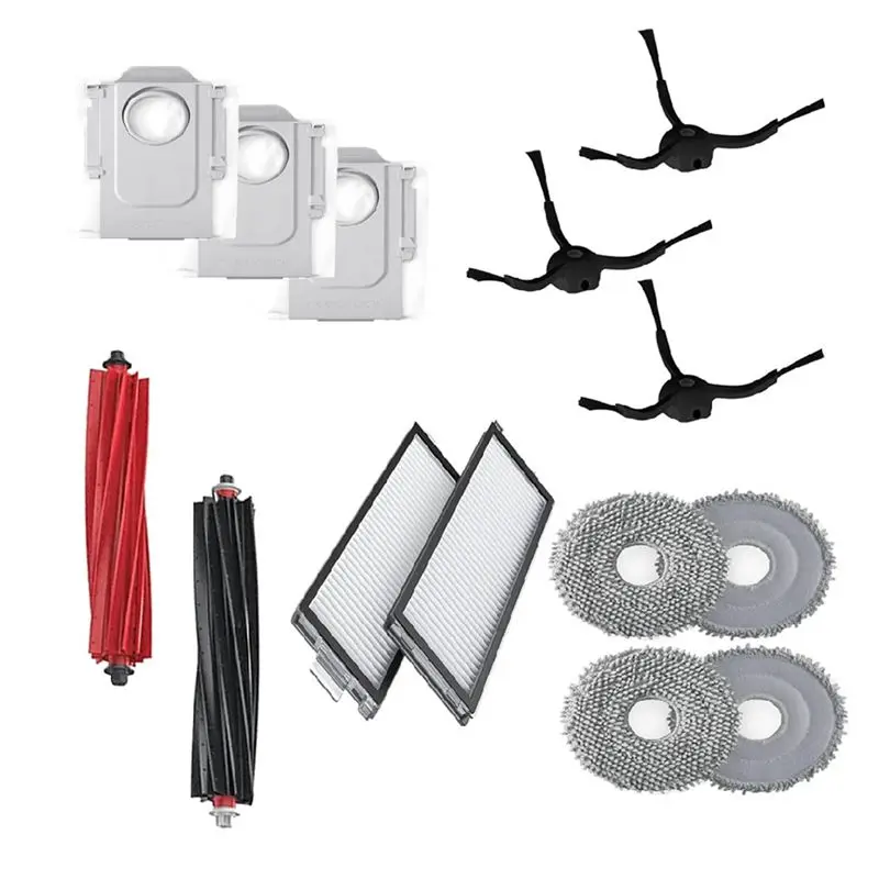 

AB15 - Запасные части для робота-пылесоса Roborock Qrevo Master: основная и боковые щетки, HEPA-фильтр