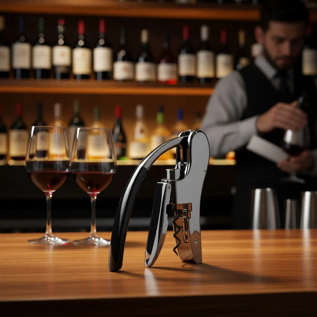 Semi-automatic stainless steel wine bottle opener Multifunctional wine cork screwdriver Advanced bottle opener