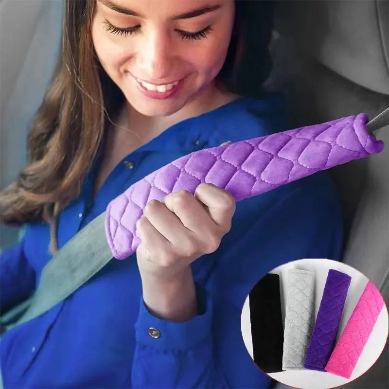 

Car Soft Seat Belt Cover Auto Seat Belt Covers Safety Belts Shoulder Protection With Warm Plush Auto Interior Accessories