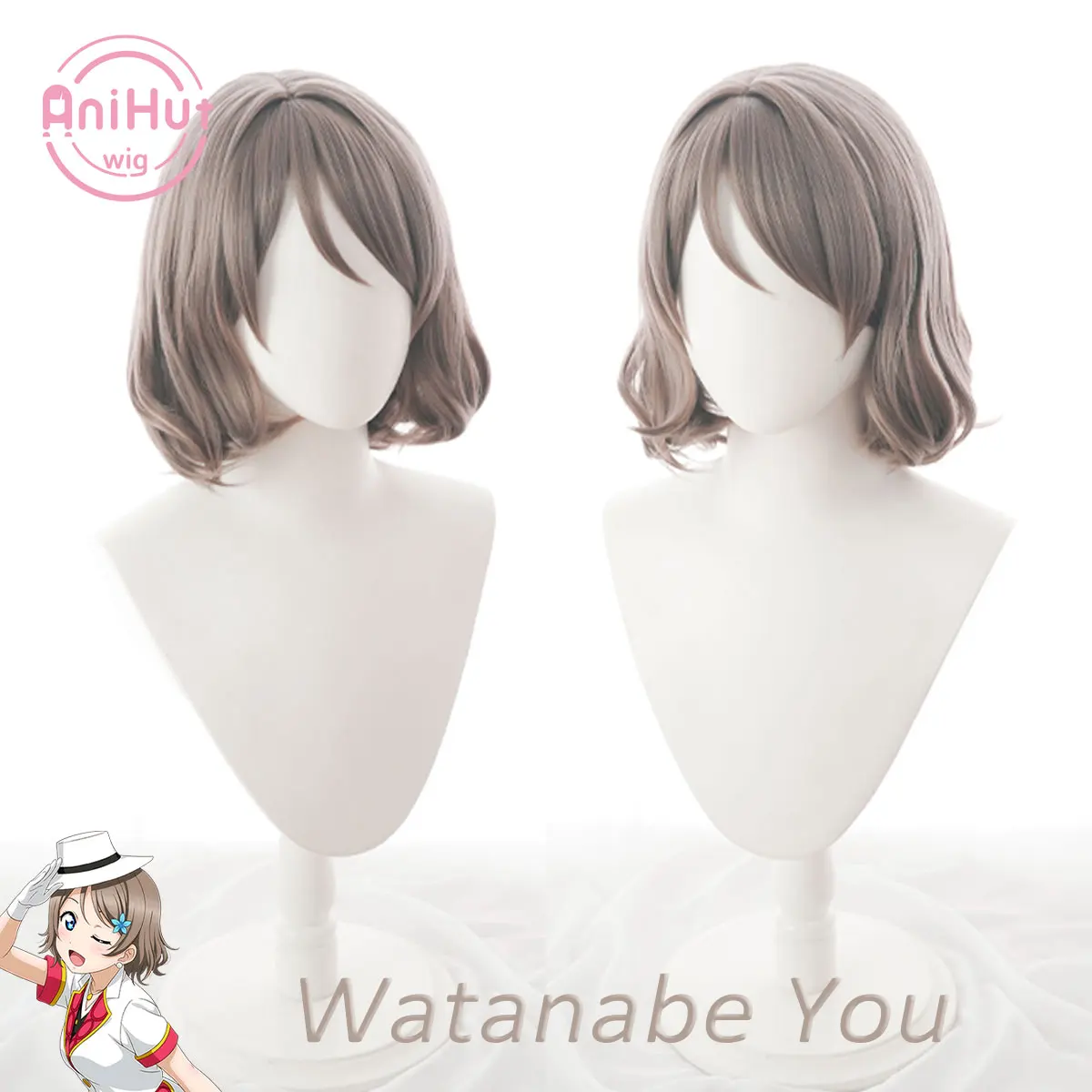 【You Watanabe】Wig canlı Sunshine Cosplay peruk sarışın sentetik saç Watanabe sizin Cosplay