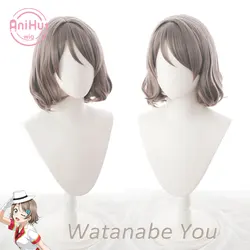 【AniHut 】You Watanabe peruka Love Live Sunshine peruka do cosplay blond włosy syntetyczne Watanabe You Cosplay