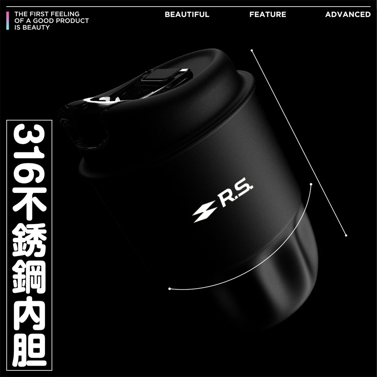 

Car Portable Travel Dual Drink Coffee Cup 316 Stainless Steel Insulated Cup For Renault RS Clio Scenic Logan Megane Koleos Sande