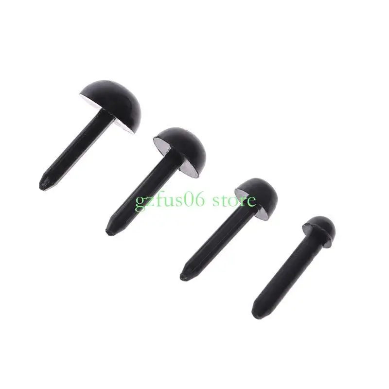 D5QF 100pcs 3 mm / 4 mm / 5 mm / 6 mm Diy pour poupée poupet en plastique Black Pin sécurité Eyes pour Han