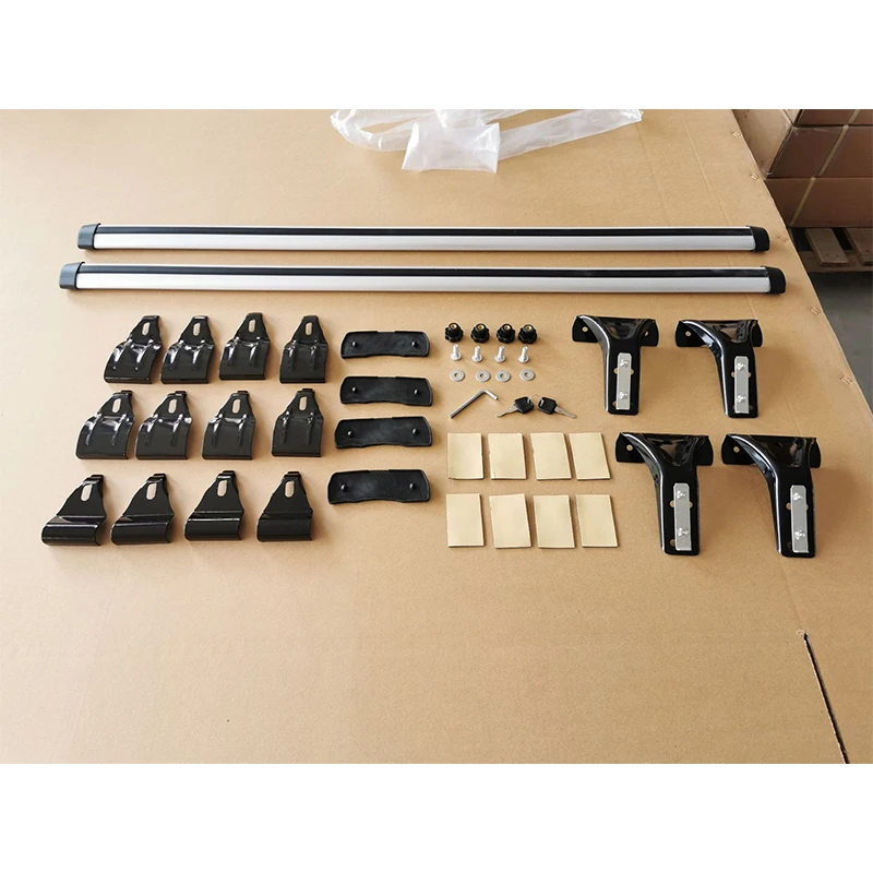 125CM 135CM evrensel araba tavan rafları kiti gerek yok orijinal tavan rayı alüminyum alaşımlı çapraz çubuk bagaj taşıyıcı Sedan sedan için