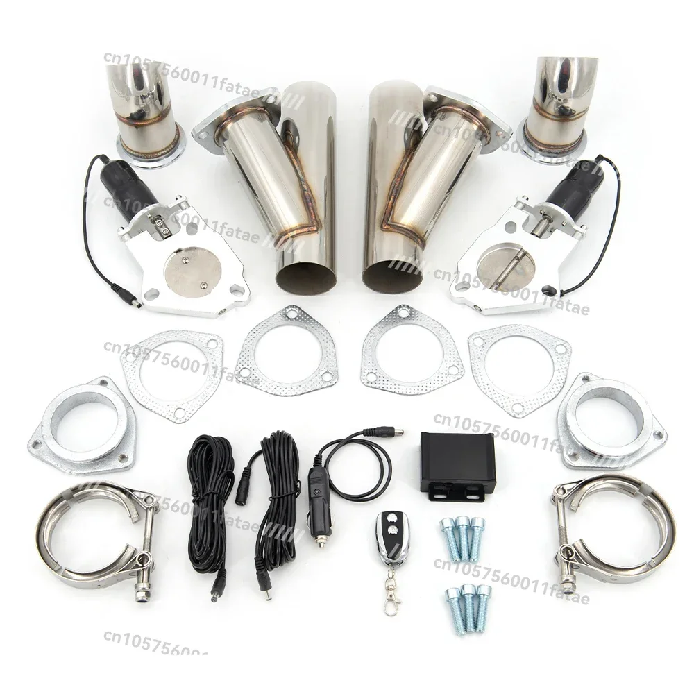 

2.5" 3.0 Inch 2xCut Out Remote Control/ Manual Switch Stainless Steel Y Headers Pair Electric Exhaust Cutout Pipe Kit