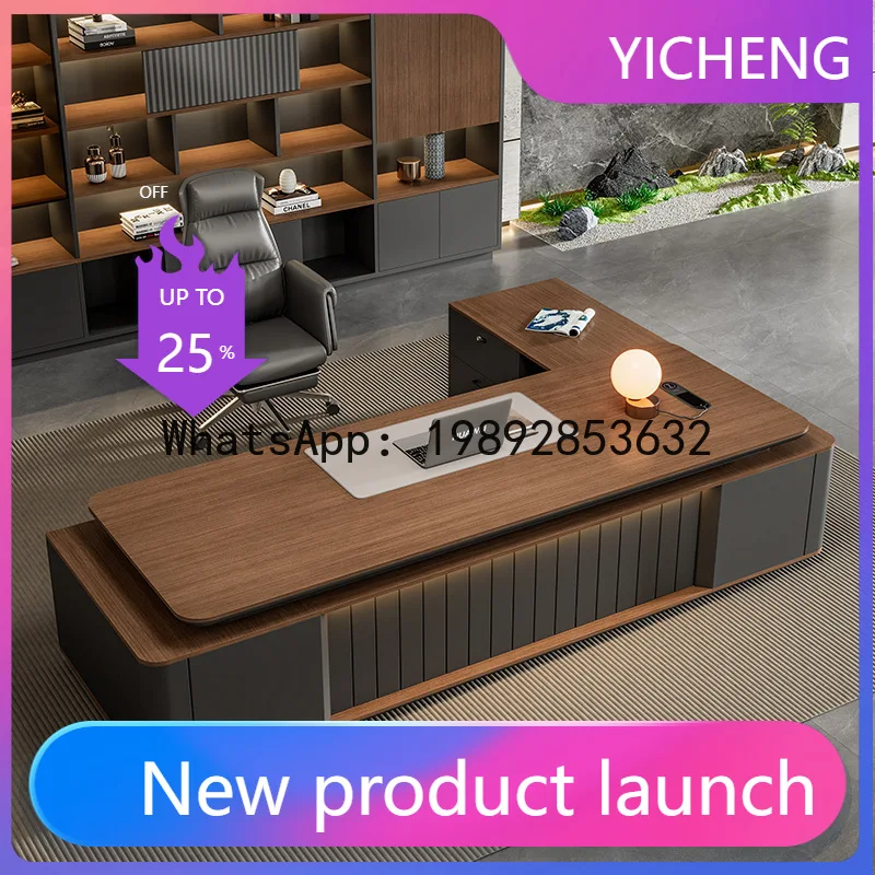 

Hys boss president manager supervisor desk large desk thickened paint office desk and chair