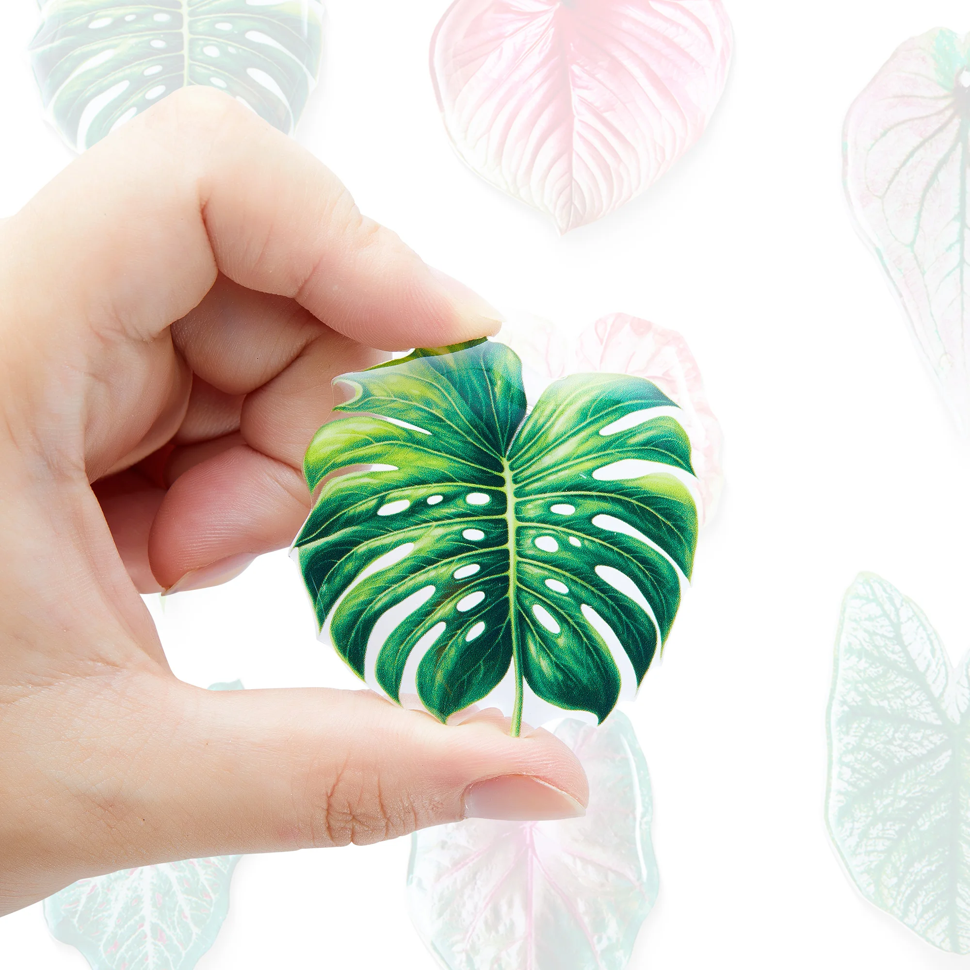 8 Pcs Leaf Refrigerator Magnets - Creative Simulation Plant Leaf Refrigerator Magnets for Home and Office Whiteboard Decoration