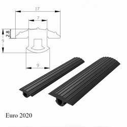 European Standard Aluminum Profile Parts Flat Seal Dustproof Bumper Strip  Anti-Slip Bar