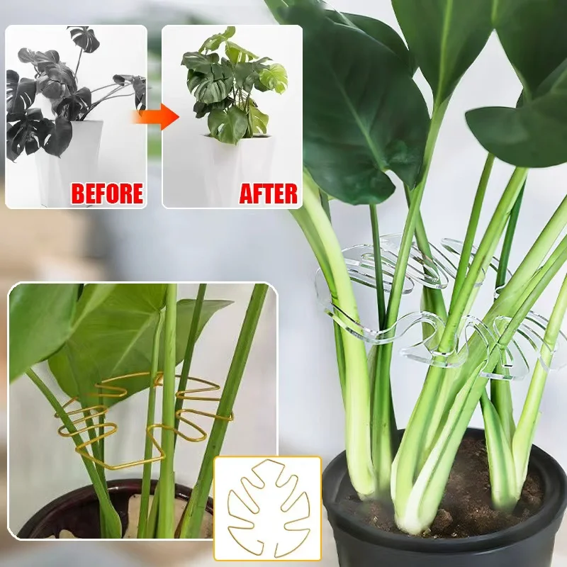 1/5Pcs Large hanging plant stand, iron hooks,Flower Stem Collection Fixing Rack Climbing Support Frame Garden Tools Branches