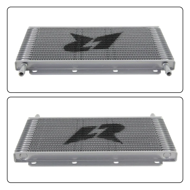 

Oil Cooler Universal 19 Row Transmission 11"x5.8"x0.75" (280x148x19mm) inlet/outlet 9.6mm 3/8" Barb Tube & fin Aluminum Silver
