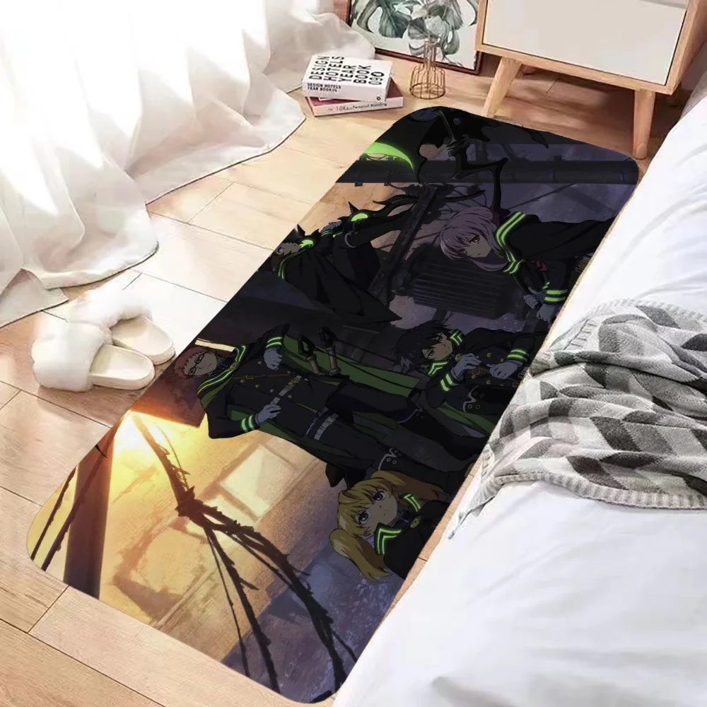 Seraph of the End Mat for Kitchen Carpet Rugs Door Floor Mat Bath Mats Prayer Rug Foot Bathroom Non-slip House Entrance Home