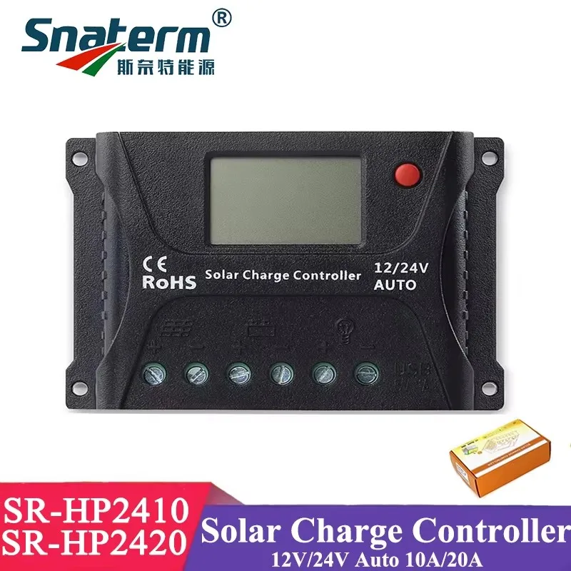 SRNE 10A 20A 30A 40A 50A 60A Solar Charge Controller DC12V/24V Auto Work Solar Cells panels Battery Charger Controller Regulator - view 3
