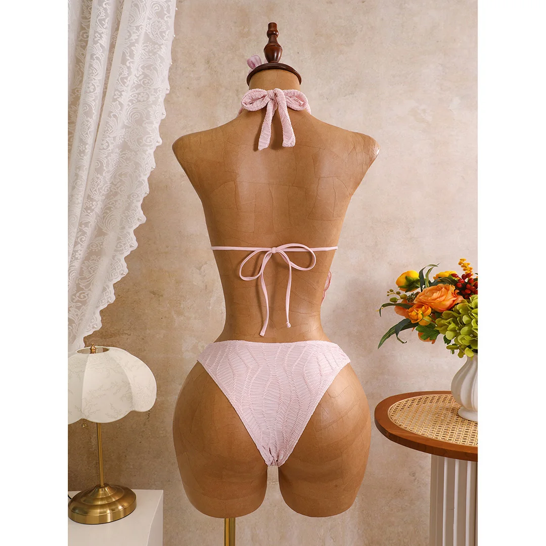 Neues 3-teiliges Tankini-Set mit Rock, geraffter Bikini, Damen-Badebekleidung, dreiteiliges Bikini-Set, Damen-Badeanzug, Badebekleidung, Badeanzug V7415 – Detail 15