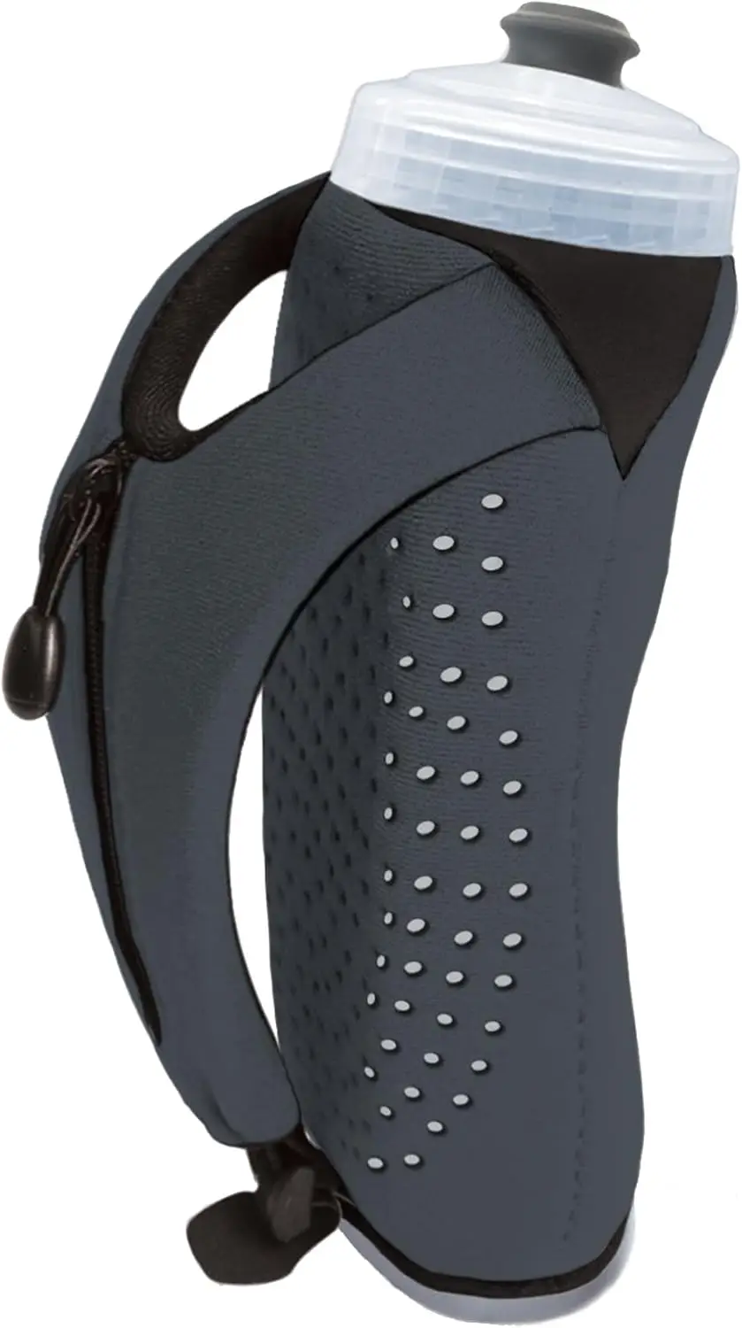 

Hydraform Ergo-Lite Handheld Water Bottle, BPA-Free Insulated 20 oz, Charcoal – Minimalist Hydration for Running & Walking