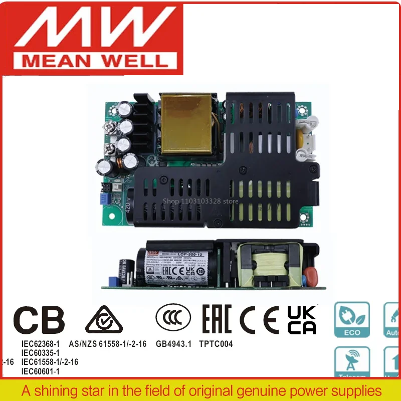 

mean well LOP-500 500W 5"×3" Low ProfileOpen Frame Power Supply LOP-500-12 LOP-500-15 LOP-500-18 LOP-500-24 LOP-500-27 LOP-500-