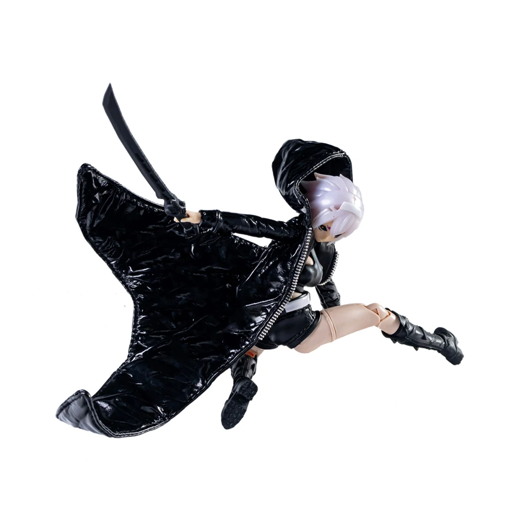 

Machine Girl 1/12 Clothes 2025 New Year Leather Jacket Large Cape A010 Cloak Baby Clothes