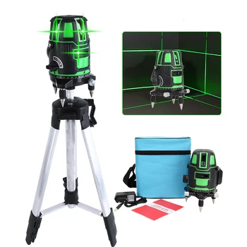 Laser level 2/3/5 lines self-leveling 360 horizontal vertical Tilt &amp; Nivel laser with outdoor construction measurement tool adjustment