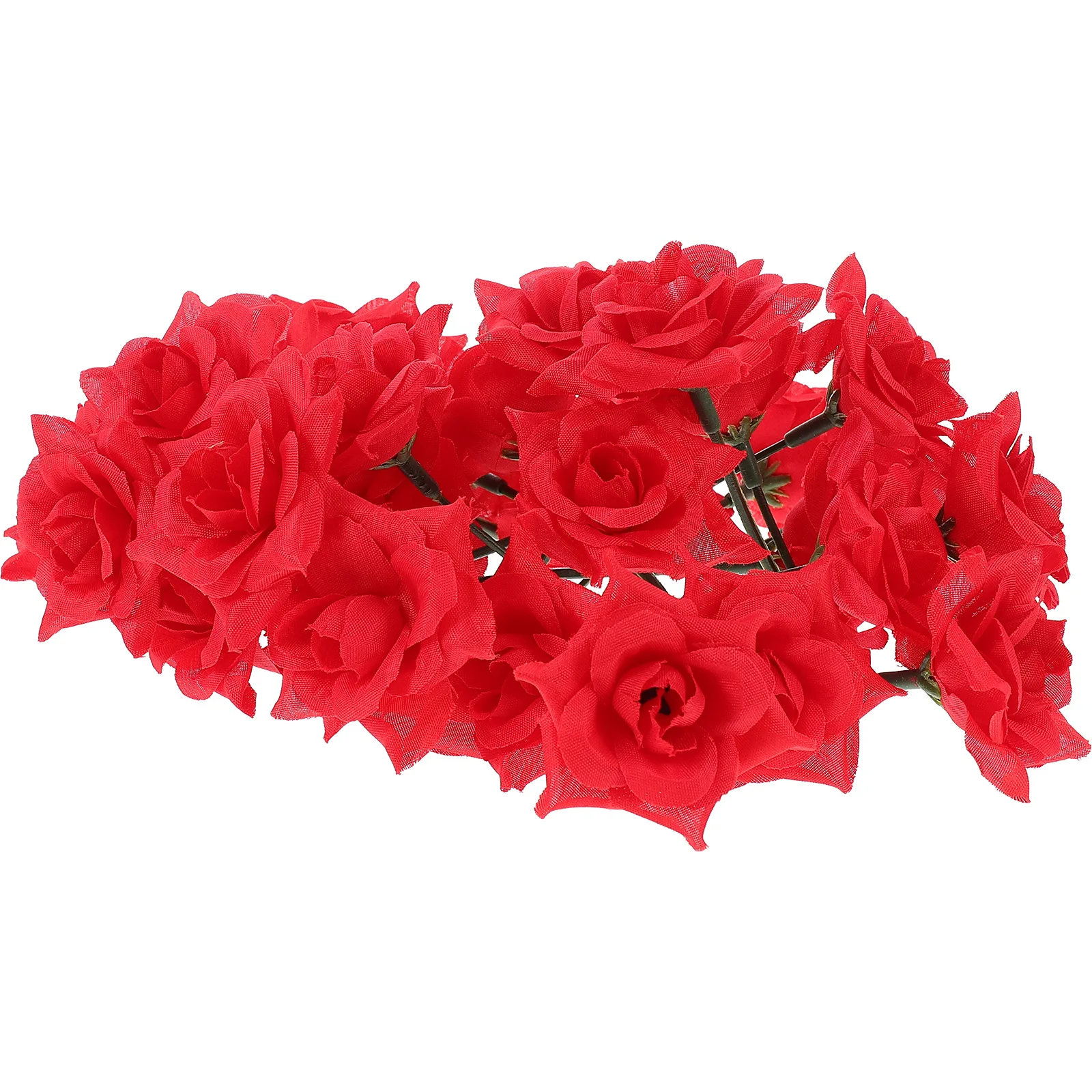 

25 Pcs Simulation Rose Artificial Silk Mini Red Wedding Decor Photo Prop Flower Decoration Scene nament