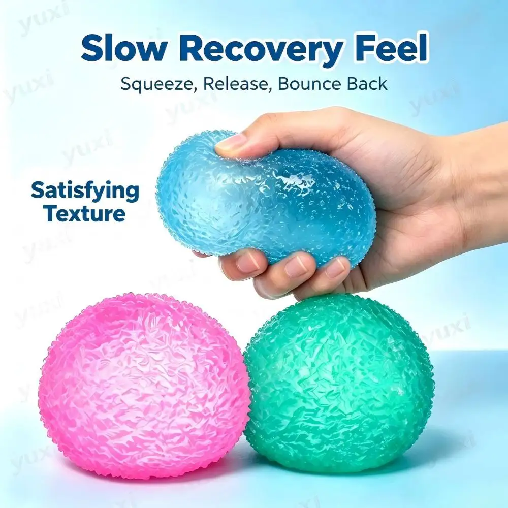 Ice Hockey Texture Squeezing Ball Portable Pressure Slow Rebound Soothing Anxiety Hand Exercise Stress Relieving Toy Gift