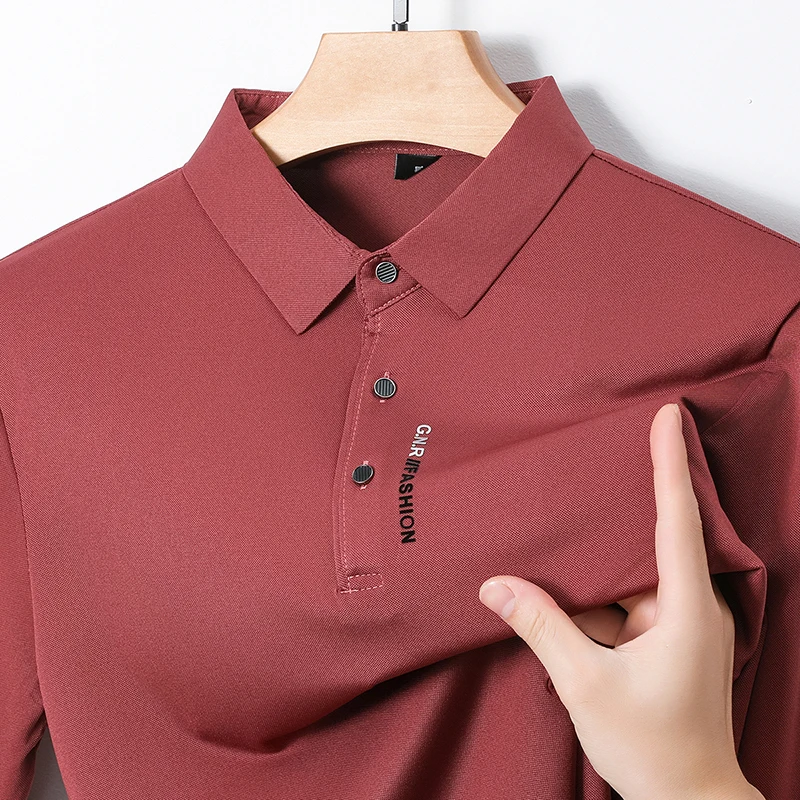 

Мужские рубашки с длинными рукавами POLO Осенние моды горячие продажи логотипы алфавитный Печать премиальный дизайн гольф рекреационная футболка
