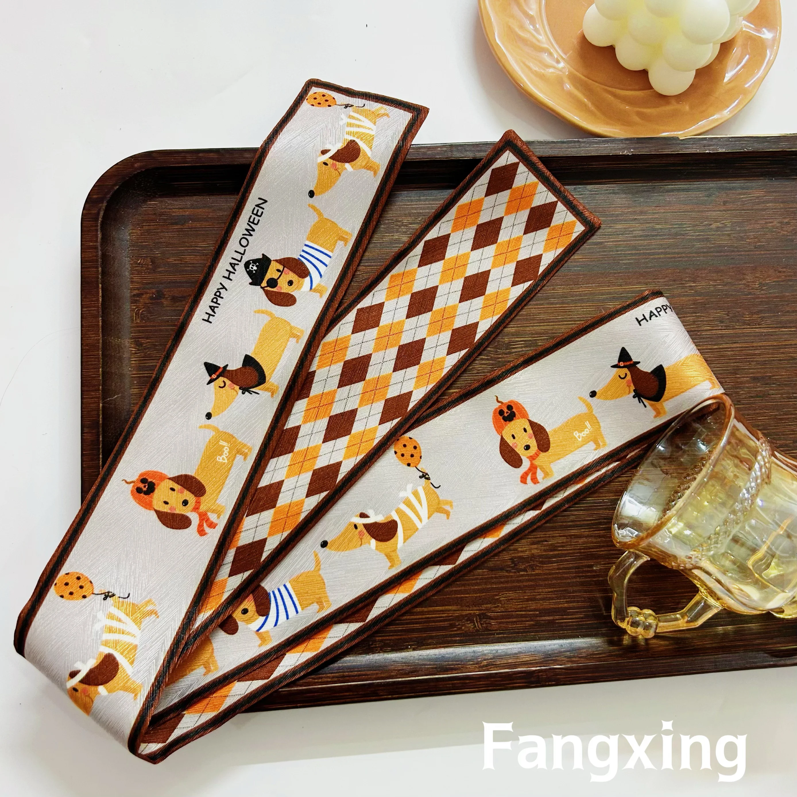 

Original Design Scarf 2025 New Korean Version Cartoon Versatile Decorative Scarf Headband Long Silk Scarf Hair Headband