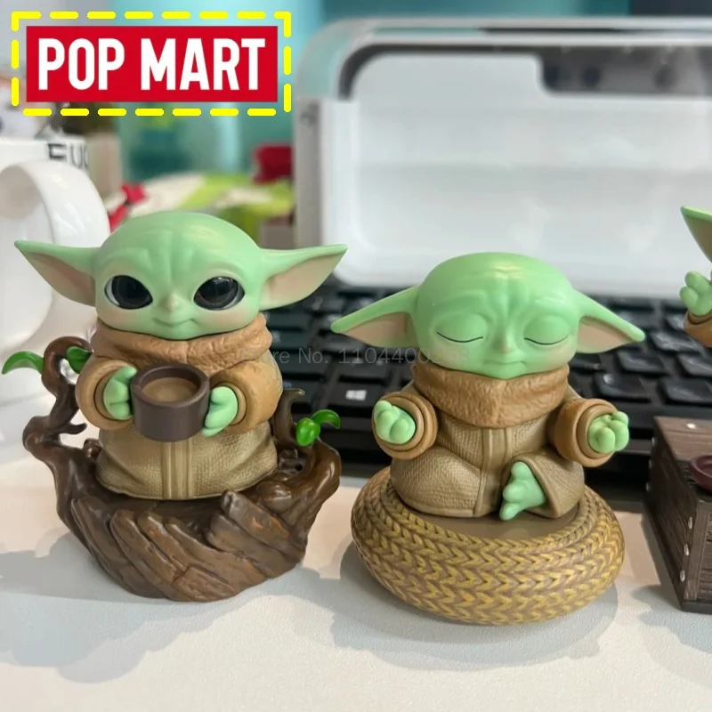 本物のポップマートスターウォーズグローグ小さなが強力なシリーズブラインドボックスかわいいフィギュアデスクトップオーナメントコレクタブルギフトファン向け