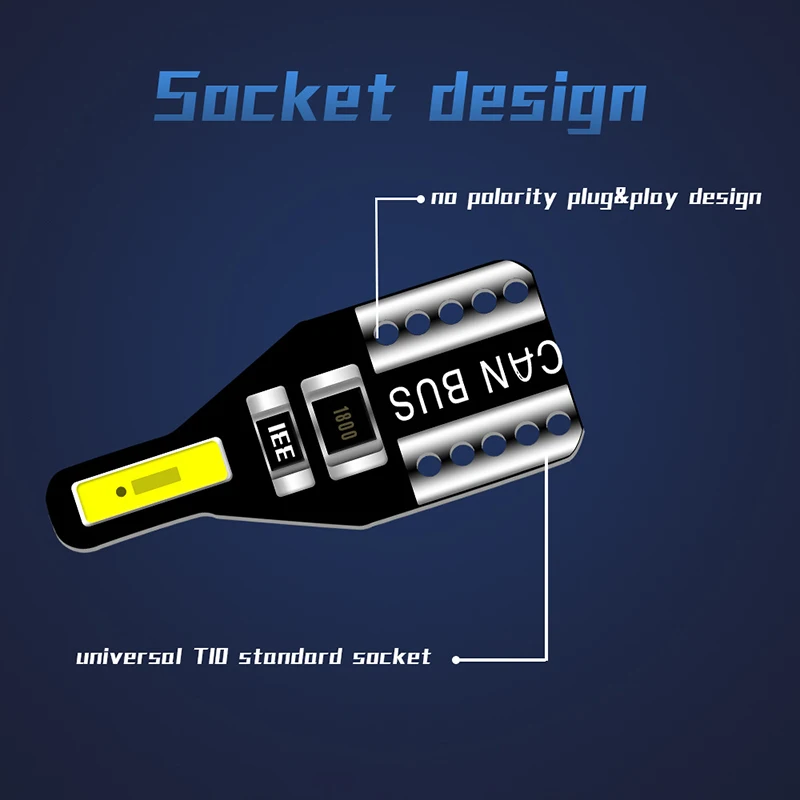 10 stuks T10 W5W LED auto-interieur lamp licht voor Avensis Mokka Focus 2 3 Fiesta 12V